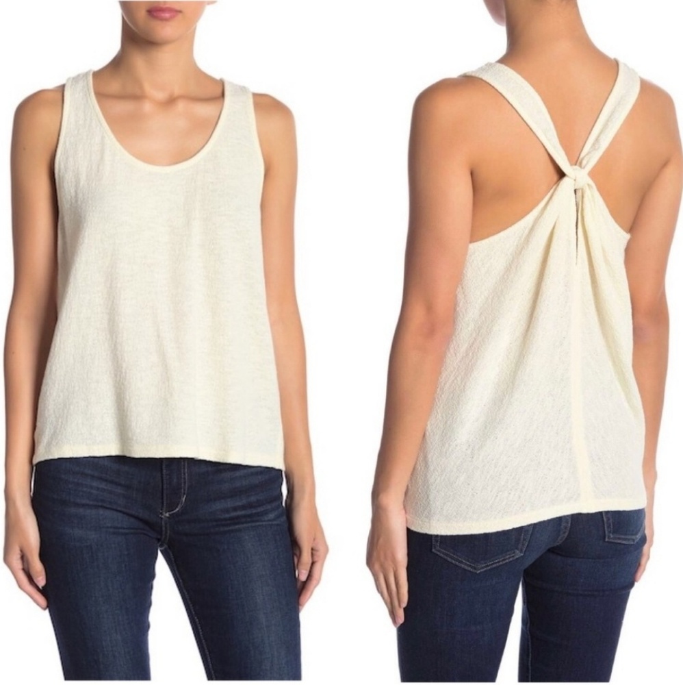 Madewell Cream Razorback Tank Top